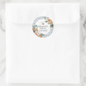 トスカーナ タイル イタリアン ブライズシャワー インビテーション ラウンドシール (バッグ)