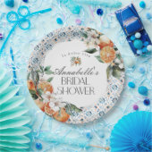 トスカーナ タイル イタリアン ブライダル シャワー テーブル デコ ペーパープレート (パーティー)