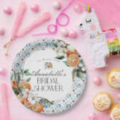 トスカーナ タイル イタリアン ブライダル シャワー テーブル デコ ペーパープレート (パーティー)