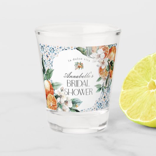 トスカーナ タイル イタリアン ブライダル シャワー フェイバー バーワレ ショットグラス (正面)