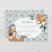 トスカーナ タイル イタリア レジストリー 招待 挿入 エンクロージャーカード (正面/裏面)