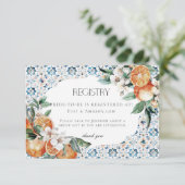 トスカーナ タイル イタリア レジストリー 招待 挿入 エンクロージャーカード (スタンド正面)