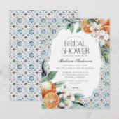トスカーナ タイル コースト イタリアン ブライダル シャワー インビテーション (正面/裏面)