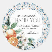 トスカーナ タイル シトラス イタリアン デザート お礼 ステッカー (正面)