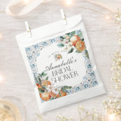 トスカーナ タイル トスカーナのウェディング シャワー デザート フェイバーバッグ (クリップ留めされた状態)