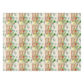 トスカーナ，トスカーナ，イタリア，オリーブ，レモン，  テーブルクロス (正面(横))