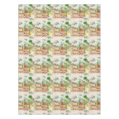 トスカーナ，トスカーナ，イタリア，オリーブ，レモン，  テーブルクロス (正面)