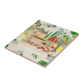 トスカーナ,トスカーナ,イタリア,オリーブ,レモン,柑橘類 タイル (側面)