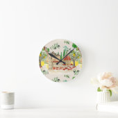 トスカーナ，トスカーナ，イタリア，オリーブ，レモン，柑橘類 ラウンド壁時計 (ホーム)