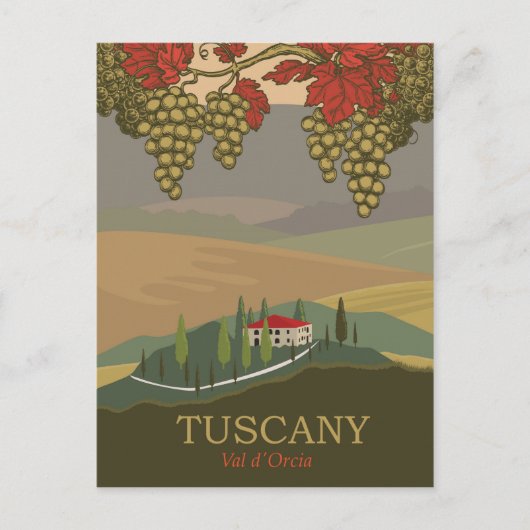 トスカーナ、バルドルシア地域、イタリア、旅行 ポストカード (正面)