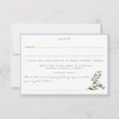 トスカーナ メディテラニアンスタイルの出欠カード 出欠カード (裏面)