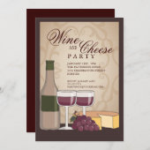 トスカーナ ワイン & チーズ テイスティング パーティー ご招待 招待状 (正面/裏面)
