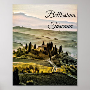 *~*トスカーナ。Bellissima Toscanaイタリアン言語 ポスター