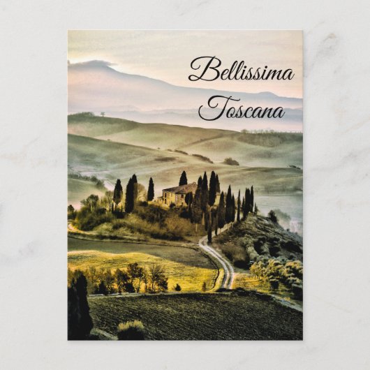 *~*トスカーナ。Bellissima Toscanaイタリアン言語 ポストカード (正面)