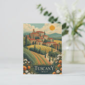 トスカーナatサンセット – イタリア旅行 ポストカード (スタンド正面)