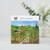 トスカーニのオリーブの木, 黄緑 白 招待状 (スタンド正面)