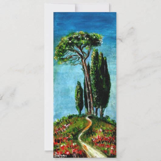 トスカーニの柏と地中海松 招待状 (正面)