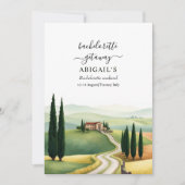 トスカーニイタリアの目的地のバチェロレッテ週末 招待状 (正面)