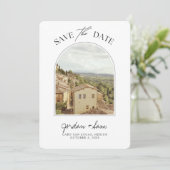 トスカーニイタリアの結婚式の日付を保存 招待状 (スタンド正面)