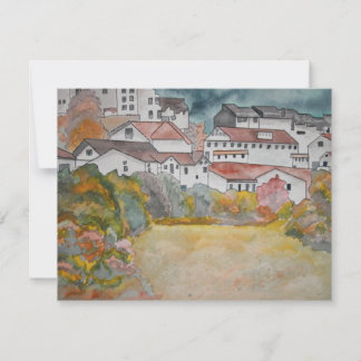 トスカーニイタリアの風景絵画の水色