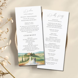 トスカーニイタリアウォーターカラースカイライン結婚式 プログラム