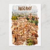 トスカーニイタリアウォーターカラービュー ポストカード (正面)