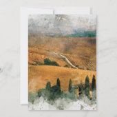 トスカーニイタリアオリーブ結婚式は日付カードを保存 サンキューカード (裏面)