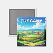 トスカーニイタリアカントリーサイド マグネット (正面/裏面)