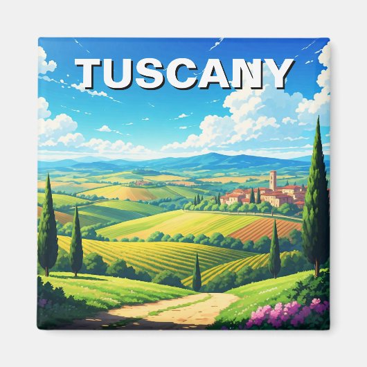 トスカーニイタリアカントリーサイド マグネット (正面)