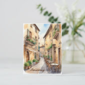 トスカーニイタリアトスカーナカフェ水彩旅行 ポストカード (スタンド正面)