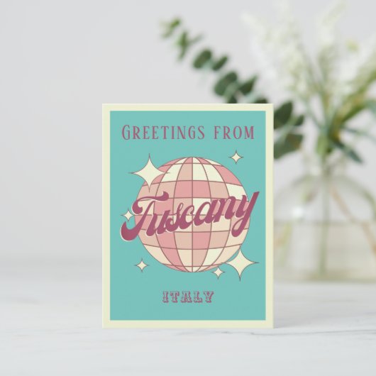 トスカーニイタリアホリデーレトロヴィンテージはがき ポストカード (スタンド正面)