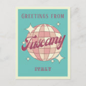 トスカーニイタリアホリデーレトロヴィンテージはがき ポストカード (正面)
