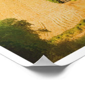 トスカーニイタリアレトロヴィンテージトラベル ポスター (角)