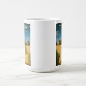 トスカーニイタリアレトロヴィンテージ旅行ポスター コーヒーマグカップ (中央)