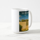 トスカーニイタリアレトロヴィンテージ旅行ポスター コーヒーマグカップ (正面右)