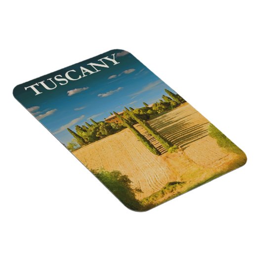 トスカーニイタリアレトロヴィンテージ旅行ポスター マグネット (右側)