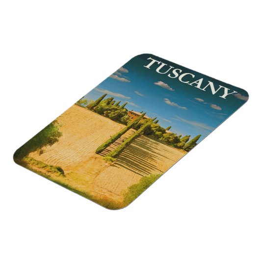 トスカーニイタリアレトロヴィンテージ旅行ポスター マグネット (左側)