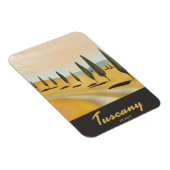 トスカーニイタリアヴィンテージスタイル旅行ポスター マグネット (右側)