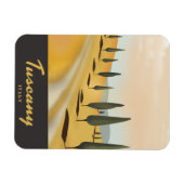 トスカーニイタリアヴィンテージスタイル旅行ポスター マグネット (横)