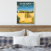 トスカーニイタリアヴィンテージ旅行ポスター キャンバスプリント (インサイチュ (寝室))