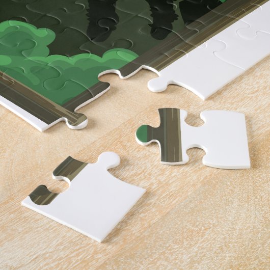 トスカーニイタリア旅行ポスター ジグソーパズル (側面)