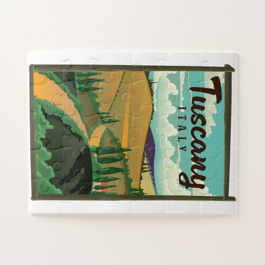 トスカーニイタリア旅行ポスター ジグソーパズル (横)