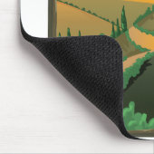 トスカーニイタリア旅行ポスター マウスパッド (コーナー)