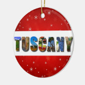 トスカーニイタリア旅行写真 セラミックオーナメント (左)