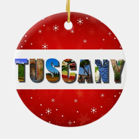 トスカーニイタリア旅行写真 セラミックオーナメント (裏面)