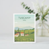 トスカーニイタリア有名な旅行プレイスイラストレーション ポストカード (スタンド正面)