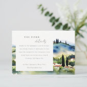 トスカーニイタリア水彩風景結婚の詳細 エンクロージャーカード (スタンド正面)