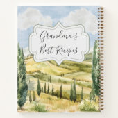 トスカーニイタリア自然パーソナライズされたレシピブック ノートブック (裏面)