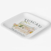 トスカーニイタリア – フィレンツェ丘陵とヒノキ ペーパープレート (傾斜あり)