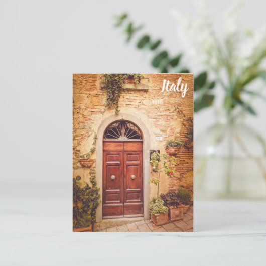 トスカーニイタリイタリアンアのドア旅行写真 ポストカード (スタンド正面)